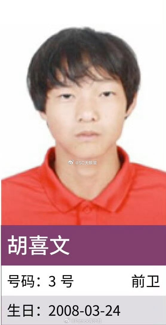 恒大足校08级边锋胡喜文转会天津津门虎，曾助U15国足东亚杯夺冠